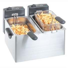 Friteuse électrique Bartscher 2 x 4 litres en acier inoxydable