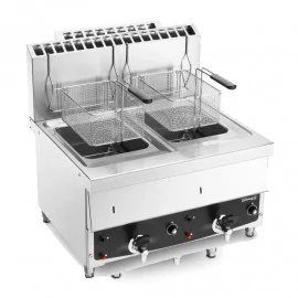 Friteuse gaz 10 et 2 x 10 L vanne de vidange Casselin