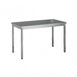 Table centrale inox profondeur 600 mm - Sans étagère