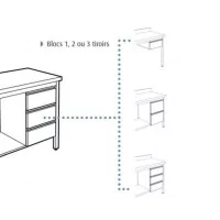 Kit tiroir pour table 600 mm