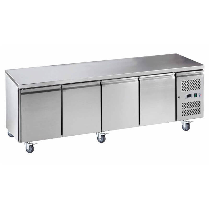 Desserte froid positif centrale 4 portes -2°C / 8°C - prof 700