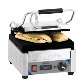 Grill Panini Petit Premium Rainurée - Rainurée avec minuteur - Casselin