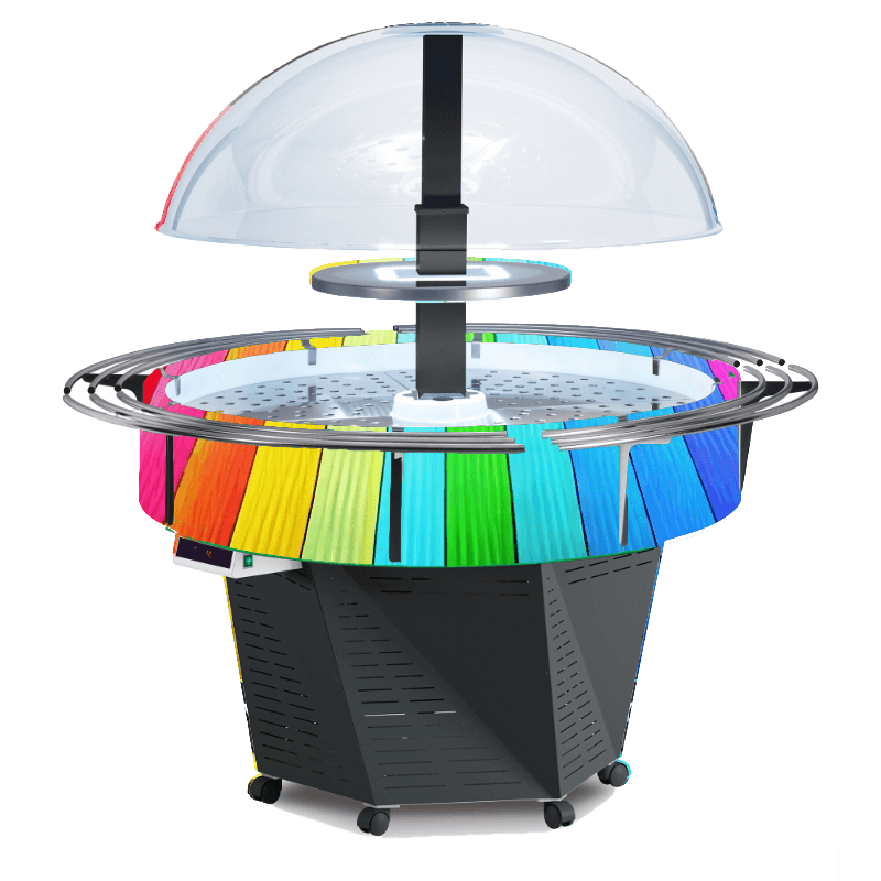 Buffet multicouleur LED - Isola EVO arcobaleno avec tablettes